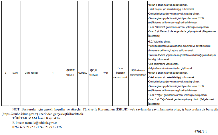 TÜBİTAK 38 PERSONEL ALIMI BAŞVURUSU NE ZAMAN