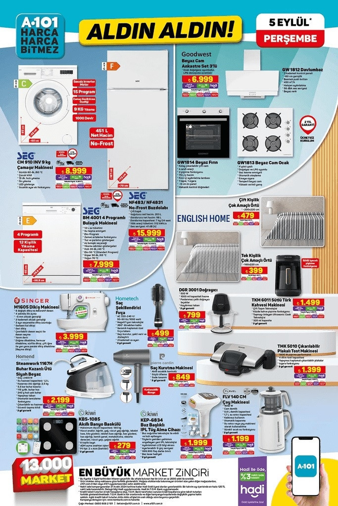 SATIŞTA A101 5 EYLÜL 2024 KATALOĞU- İNDİRİMLİ ÜRÜNLER || A101de bu hafta neler var A101 bu hafta Adidas Super Step Ayakkabı, Laptop Sehpası, Dikey Süpürge getiriyor...