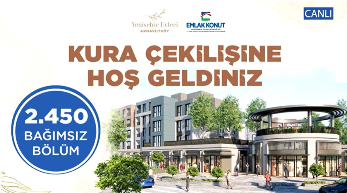 EMLAK KONUT KURA SONUÇLARI: Emlak Konut Yenişehir Evleri Arnavutköy kura sonuçları sorgulama 2450 ev için kura çekilecek | 1+1, 2+1, 3+1 kuraları çekildi EMLAK KONUT KURA SONUÇLARI: Emlak Konut Yenişehir Evleri Arnavutköy kura sonuçları sorgulama 2450 ev için kura çekilecek | 1+1, 2+1, 3+1 kuraları çekildi