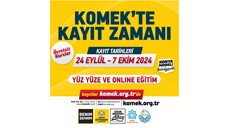 KOMEK BAŞVURU KAYIT EKRANI 2024