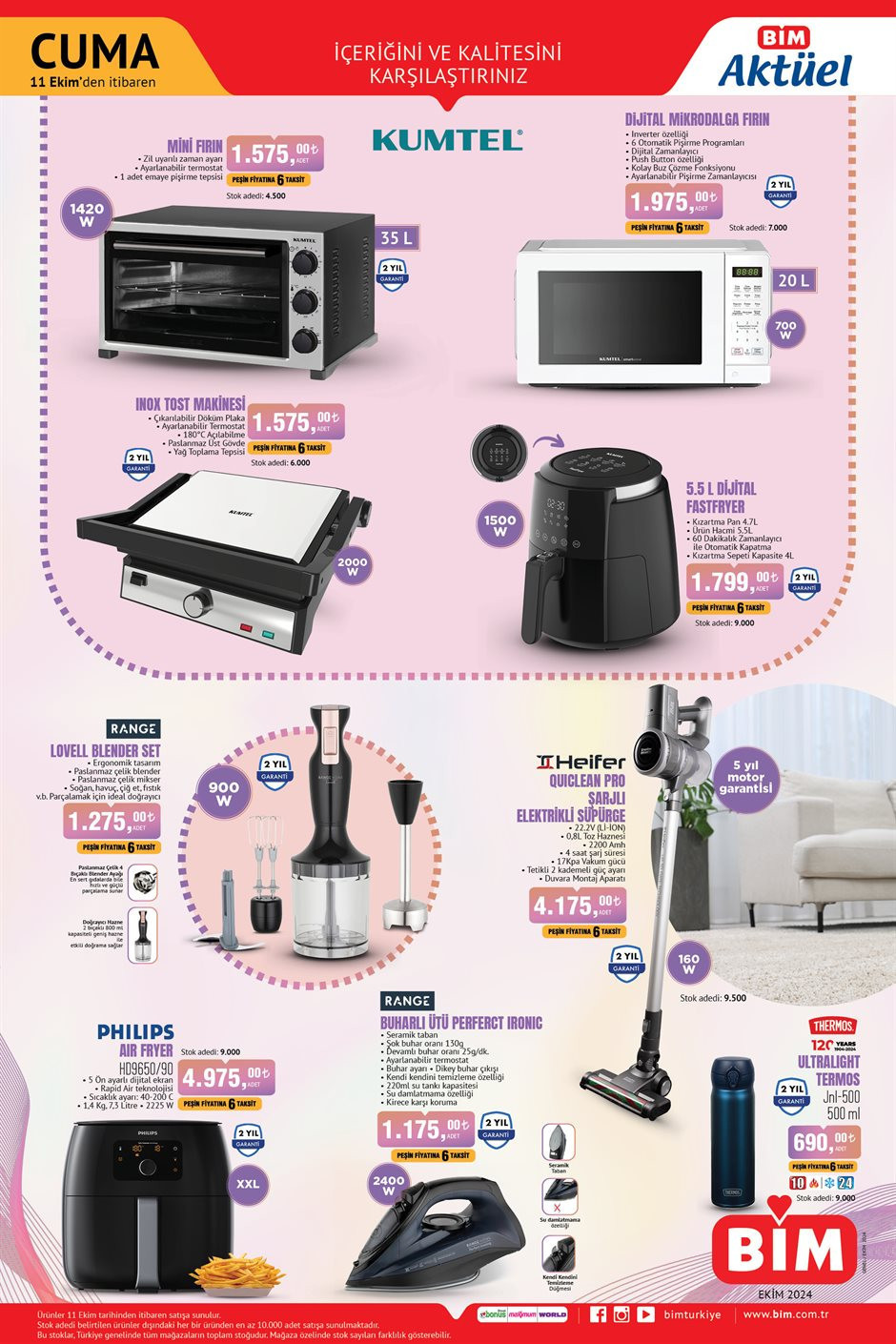 BİM AKTÜEL 11 EKİM 2024 KATALOĞU