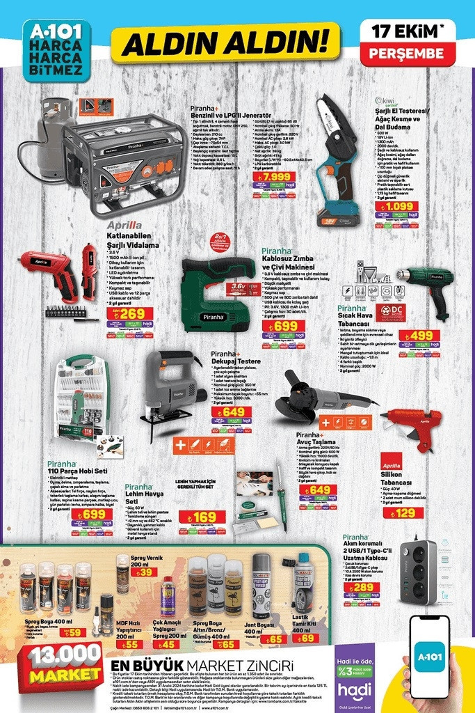 BUGÜN SATIŞTA A101 17 EKİM 2024 KATALOĞU || A101de bu hafta neler var A101 aktüel 150 CC Maxi Scooter, Belçika Waffle Makinesi getiriyor...