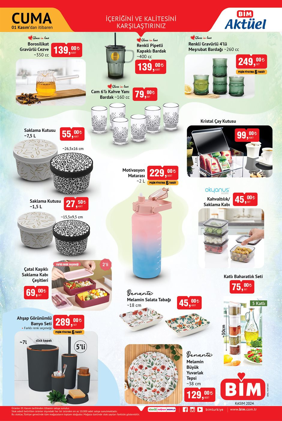 BUGÜN SATIŞA ÇIKIYOR BİM AKTÜEL 1 KASIM 2024 İNDİRİMLİ ÜRÜNLER KATALOĞU || Bimde bu hafta cuma neler var Bim bu hafta Sütlü Türk Kahvesi Makinesi getiriyor...