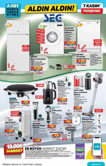 A101 ALDIN ALDIN KATALOĞU VE FİYAT LİSTESİ 7 KASIM 2024 || Bugün A101 aktül kataloğunda neler var, hangi ürünler indirimli Karavan, motosiklet, epilatör, saç şekillendirici fırça A101de