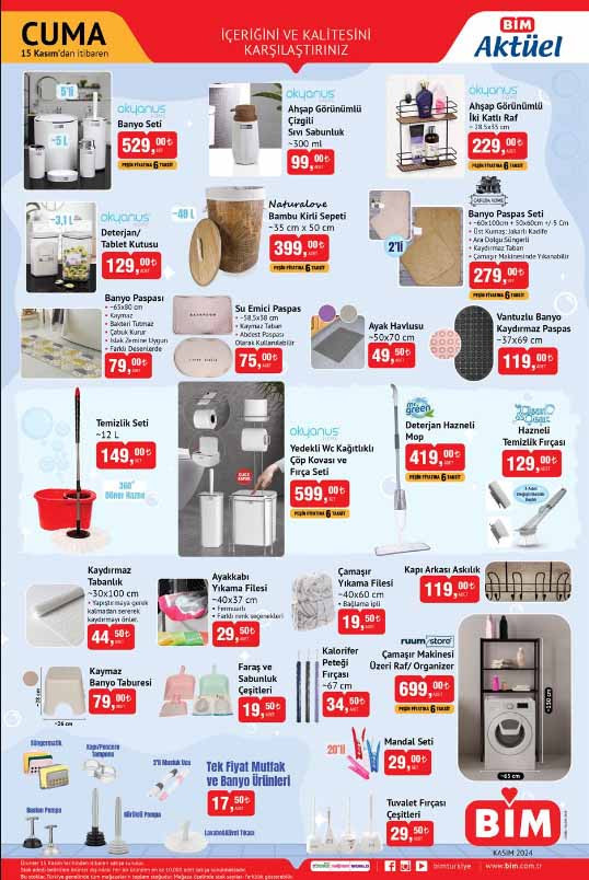 SATIŞTA BİM AKTÜEL 15 KASIM 2024 KATALOĞU (İNDİRİMLİ ÜRÜNLER VE FİYATLARI) || Bimde bu hafta cuma neler var BİM aktüel bu hafta Elektrikli Bisiklet, Tanklı Yazıcı getiriyor