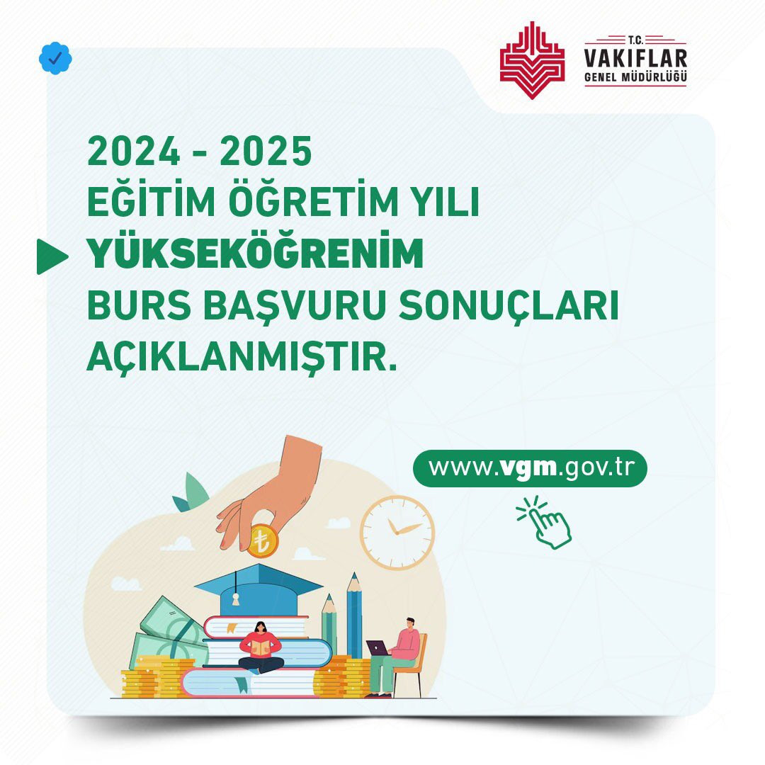 VGM BURS SONUÇLARI AÇIKLANDI