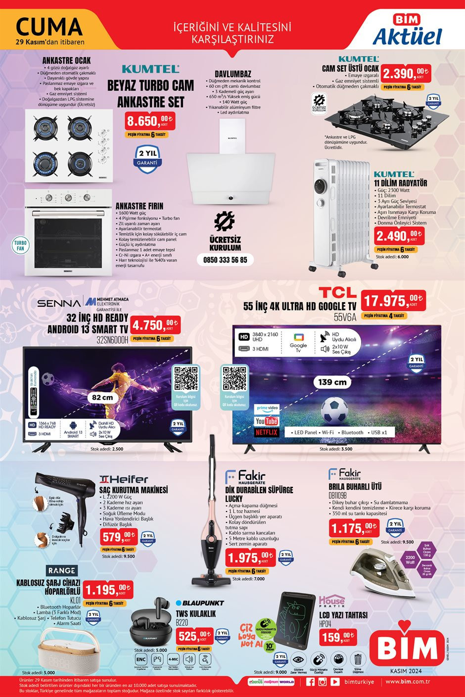 29 KASIM 2024 BİM AKTÜEL KATALOG