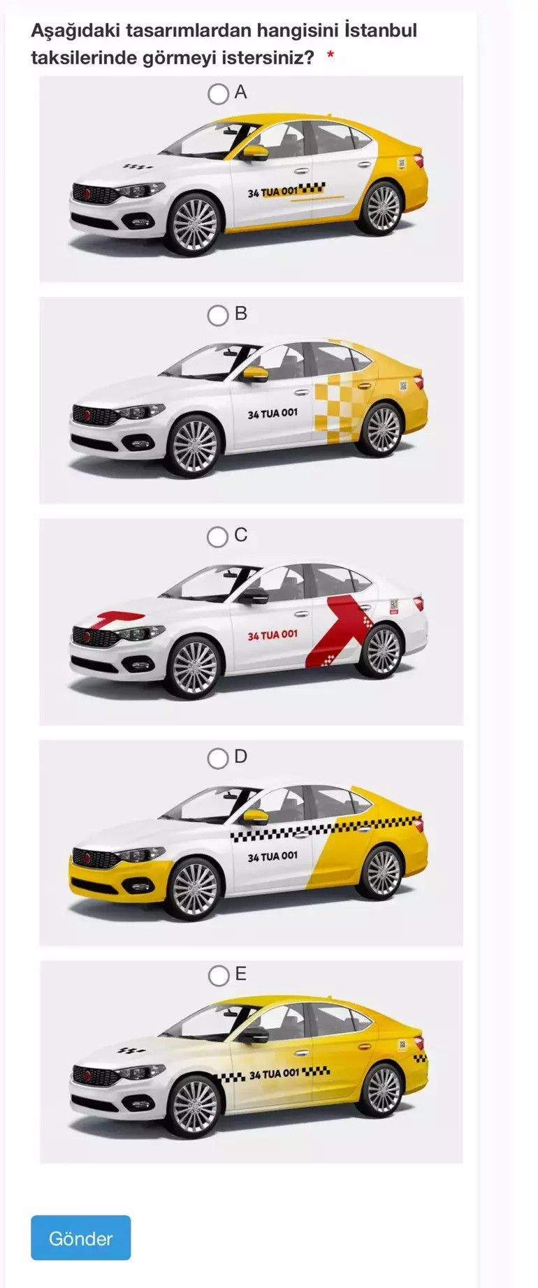 İBB YENİ TAKSİ TASARIMLARI VE ÖZELLİKLERİ 2024 : İstanbulda taksi renkleri değişiyor Yeni taksiler nasıl olacak, hangi renk İşte İbb taksi anketi