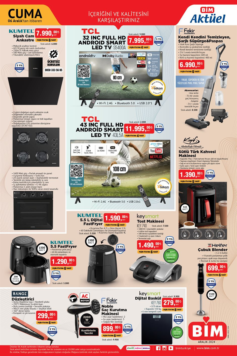 BİM AKTÜEL 6 ARALIK 2024 KATALOĞU