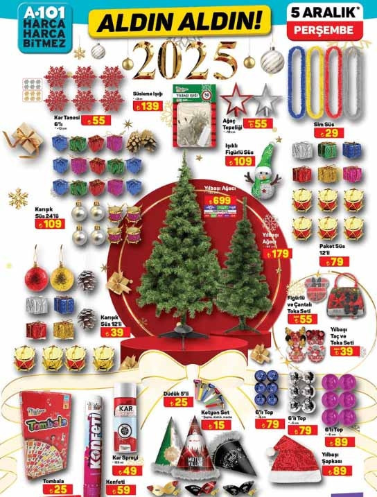 A101 ALDIN ALDIN AKTÜEL KATALOĞU 5 ARALIK 2024 FİYAT LİSTESİ