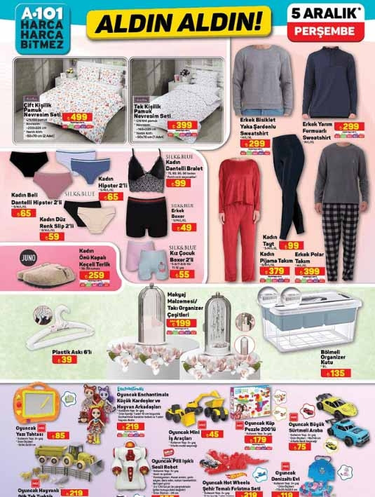 SATIŞTA A101 ALDIN ALDIN KATALOĞU VE FİYAT LİSTESİ 5 ARALIK ||  A101de bu hafta neler var, hangi ürünler indirimli Yılbaşı ağacı ve süsleri, portatif buharlı ütü, katı meyve sıkacağı A101de