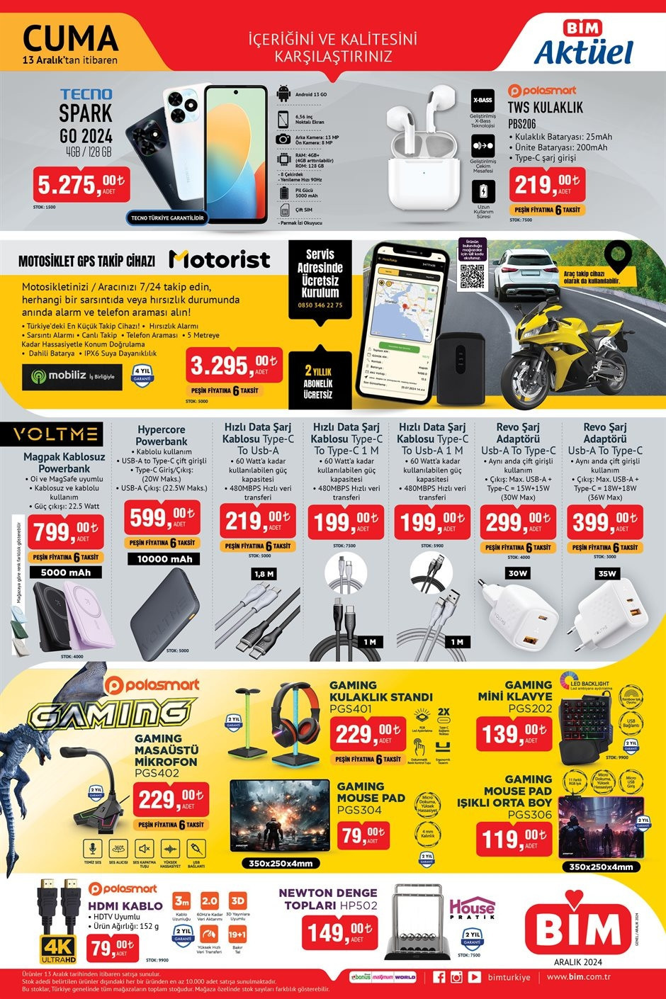 13 ARALIK CUMA BİM YENİ AKTÜEL KATALOG