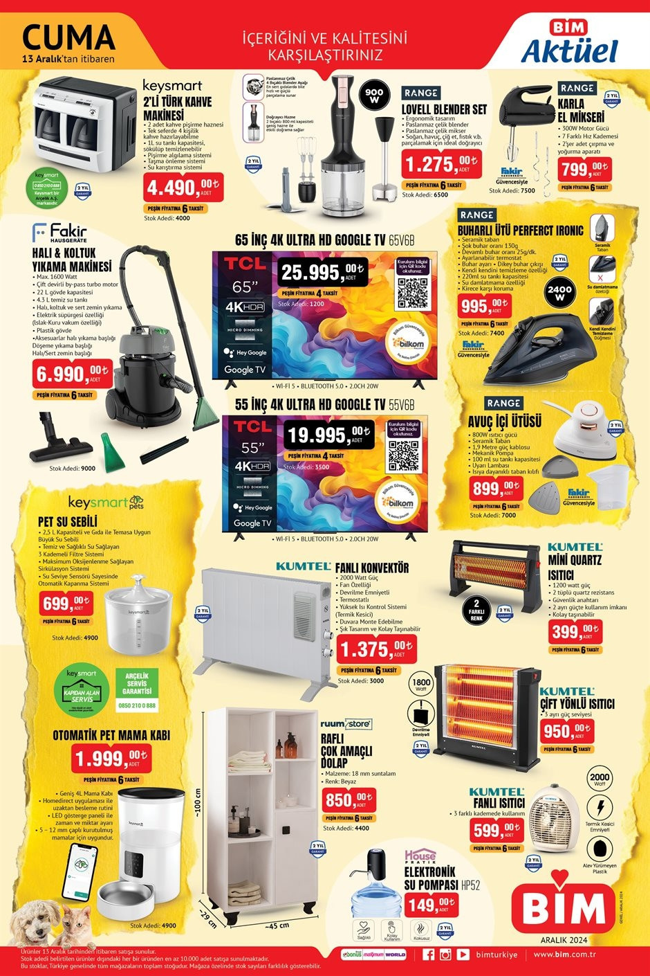 SATIŞA ÇIKIYOR BİM AKTÜEL 13 ARALIK 2024 KATALOĞU- İNDİRİMLİ ÜRÜNLER || Bimde bu hafta cuma neler var Bim aktüel Çift Yönlü Isıtıcı, 125 cc Motosiklet getiriyor