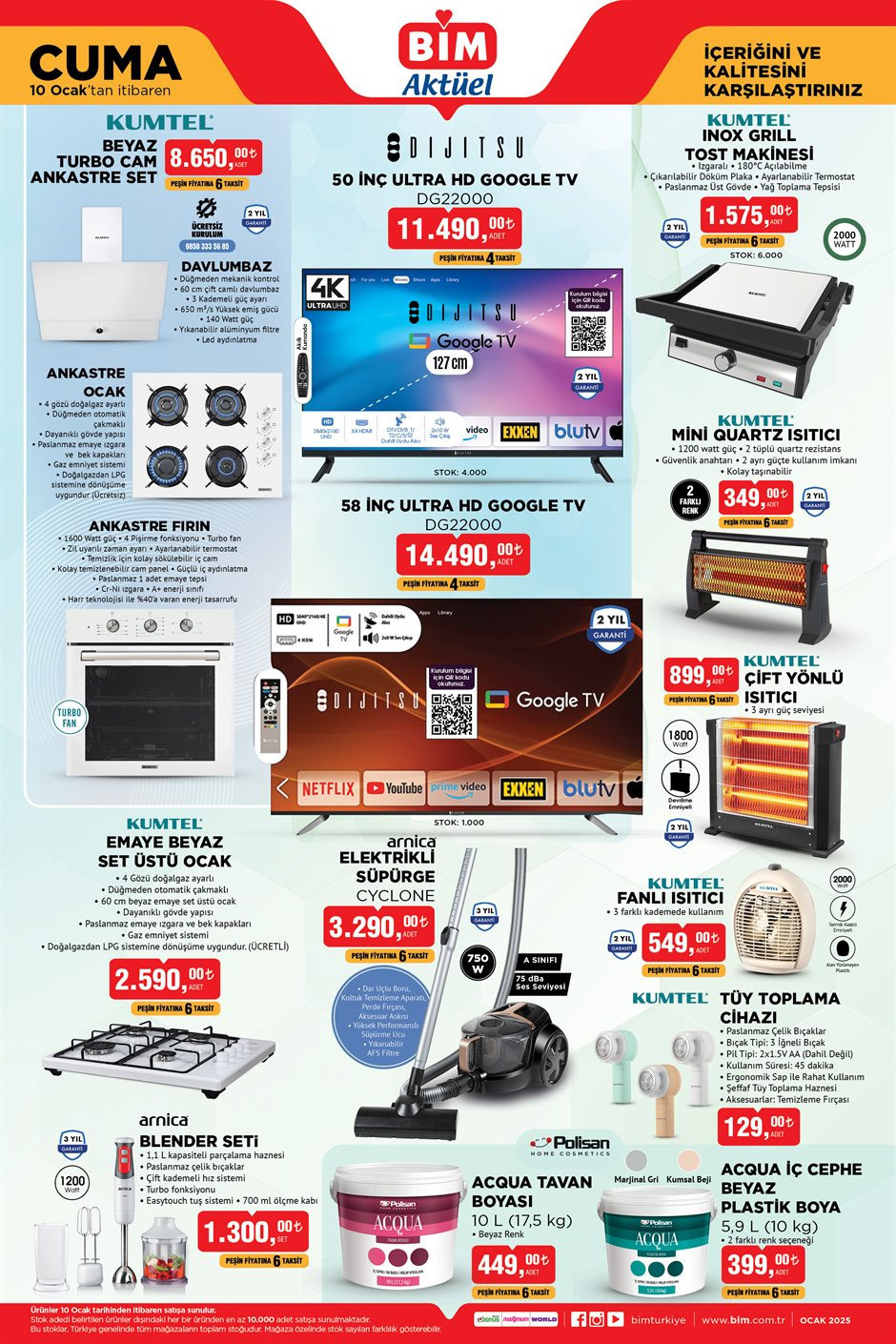 BİM EKTÜEL 10 OCAK 2025 KATALOĞU