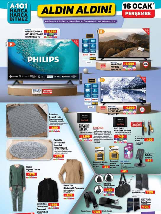 A101 16 OCAK AKTÜEL ÜRÜNLER KATALOĞU