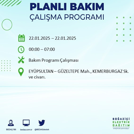 ELEKTRİK KESİNTİSİ HANGİ İLÇELERDE OLACAK