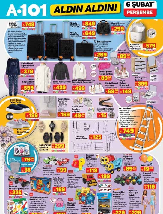 ŞATIŞTA  A101 AKTÜEL YENİ ÜRÜNLER KATALOĞU 6 ŞUBAT 2025 || A101e yeni neler geliyor, hangi ürünler olacak Bu haftanın İndirimli ürünler broşürü Evcil hayvan malzemeleri A101e geliyor