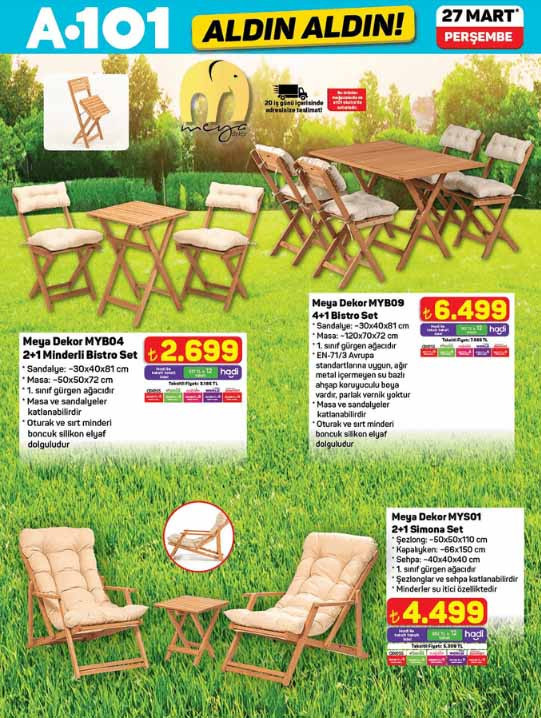 A101 İNDİRİMLERİ BU HAFTANIN YENİ KATALOĞU 27 MART 2025 (RAFLARA GELİYOR) || A101 aktüel broşürü ile Perşembe günü neler geliyor Kamp sandalyesi, bahçe ürünleri, bisiklet...