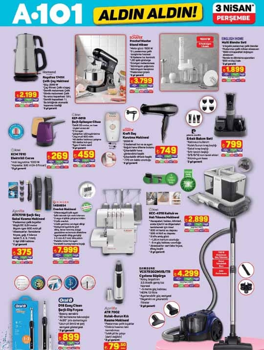 3 NİSAN A101 KATALOĞU (YENİ AKTÜEL BROŞÜRÜ RAFLARA GELİYOR) || A101 bu hafta aktüel kataloğunda neler var Koşu ve yürüyüş bandı, stand mikser, koltuk ve halı yıkama makinesi A101e geliyor