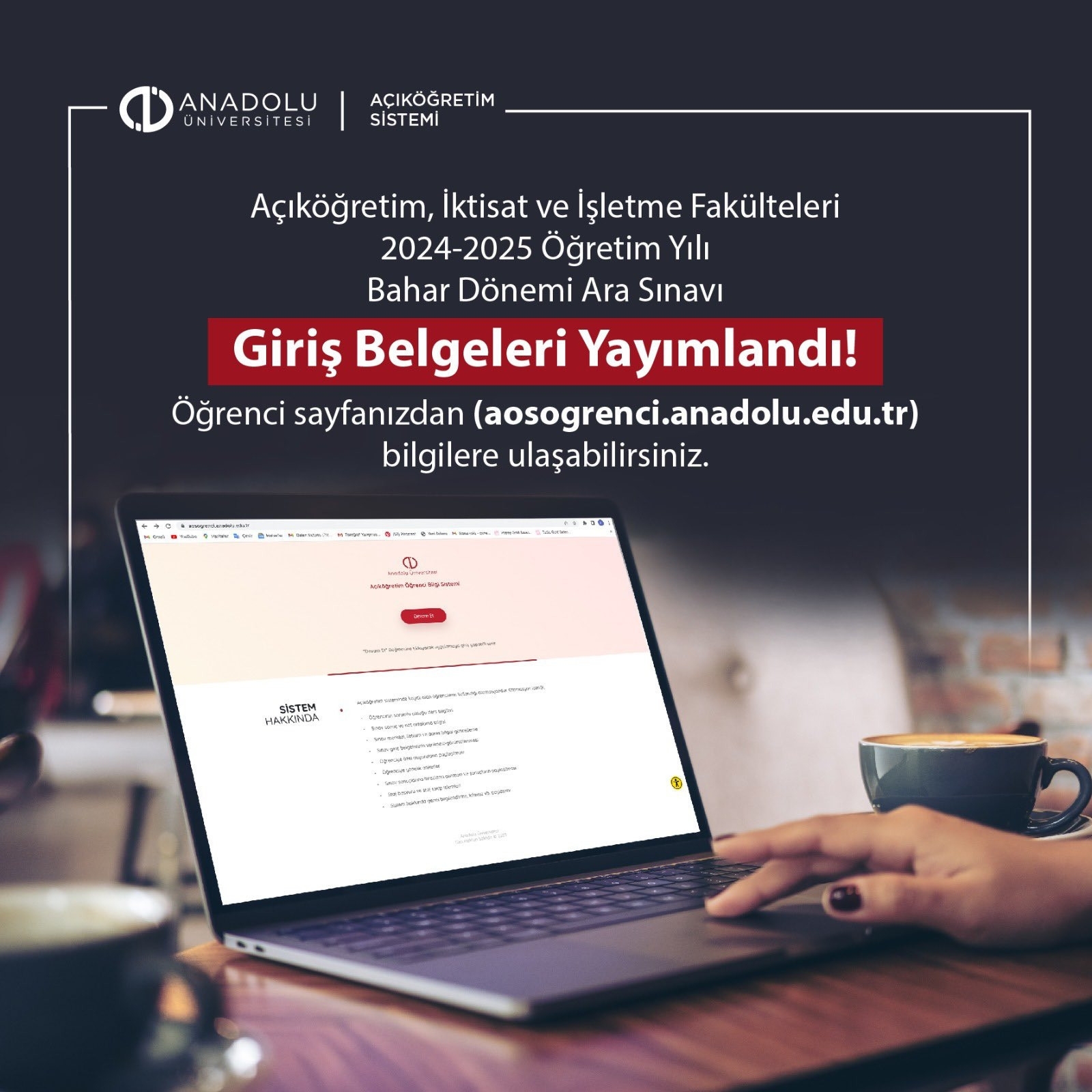 AÖF SINAV GİRİŞ BELGESİ NASIL ALINIR