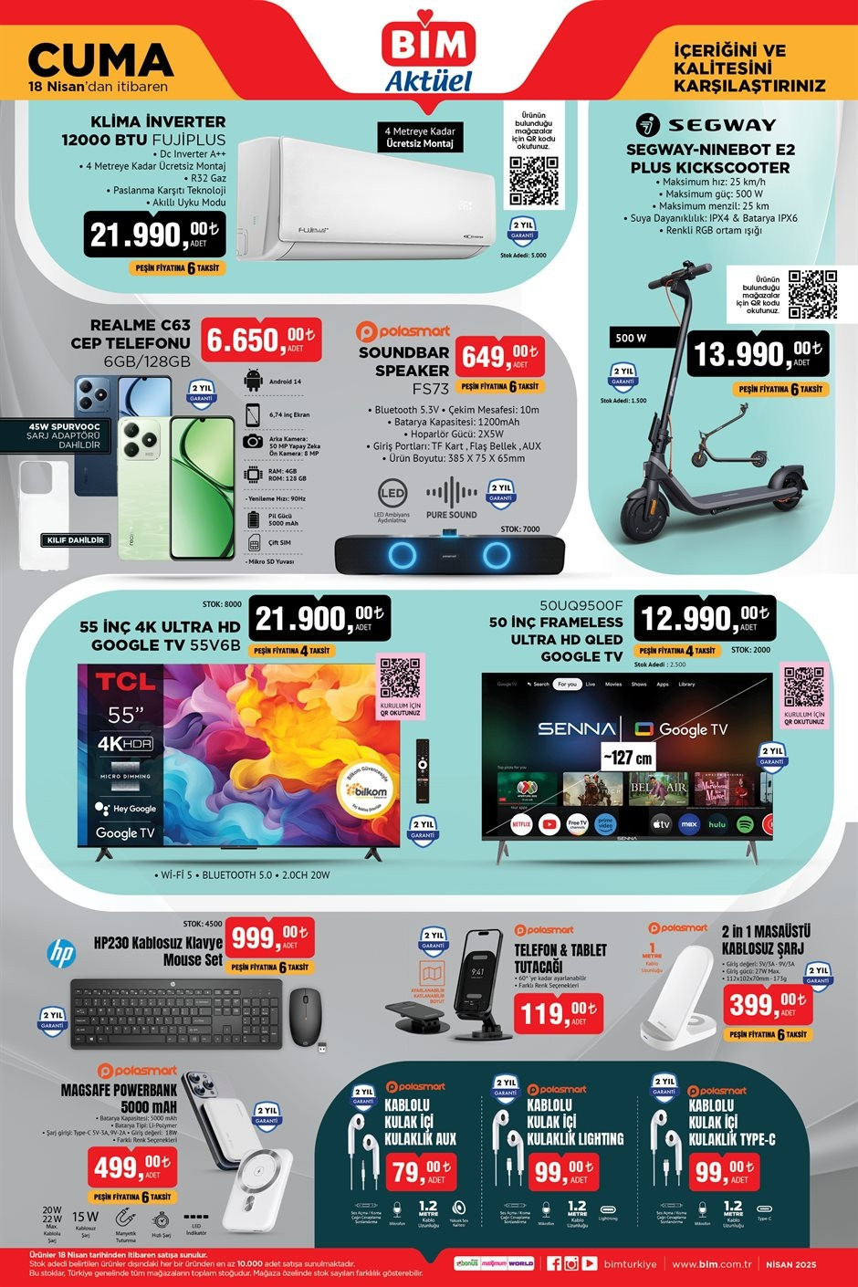 BİM AKTÜEL 18 NİSAN 2025 KATALOĞU
