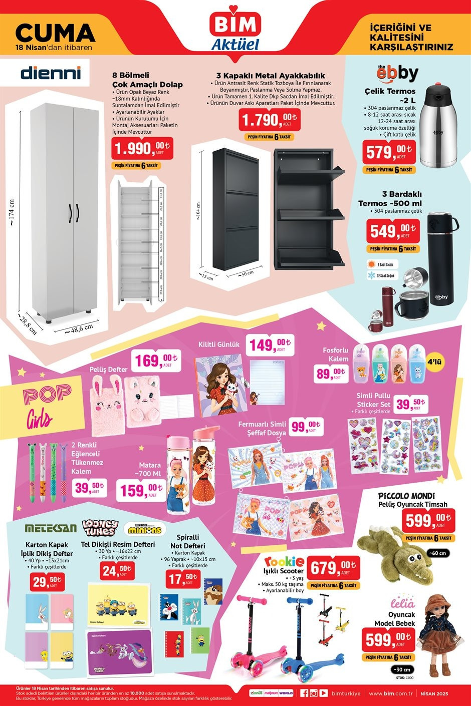 İNDİRİMLİ - AKTÜEL ÜRÜNLER RAFLARDA BİM 18 NİSAN 2025 KATALOĞU - CUMA İNDİRİMLERİ || BİMde bu hafta neler var Bim aktüel kataloğu Kickscooter, Elektrikli Düdüklü Tencere, Cep Telefonu Getiriyor
