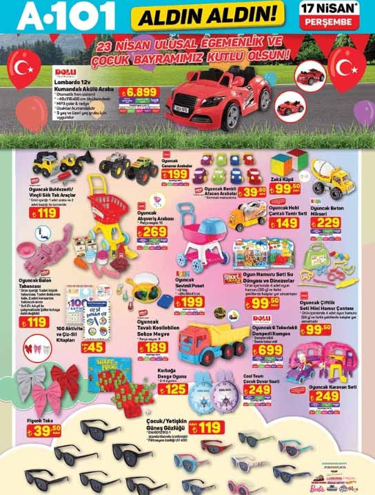 RAFLARDA A101 17 NİSAN AKTÜEL İNDİRİMLERİ 2025 || A101 kataloğu bu Perşembe ürünleri neler Akülü araba, yağsız fritöz, kamp malzemeleri A101de