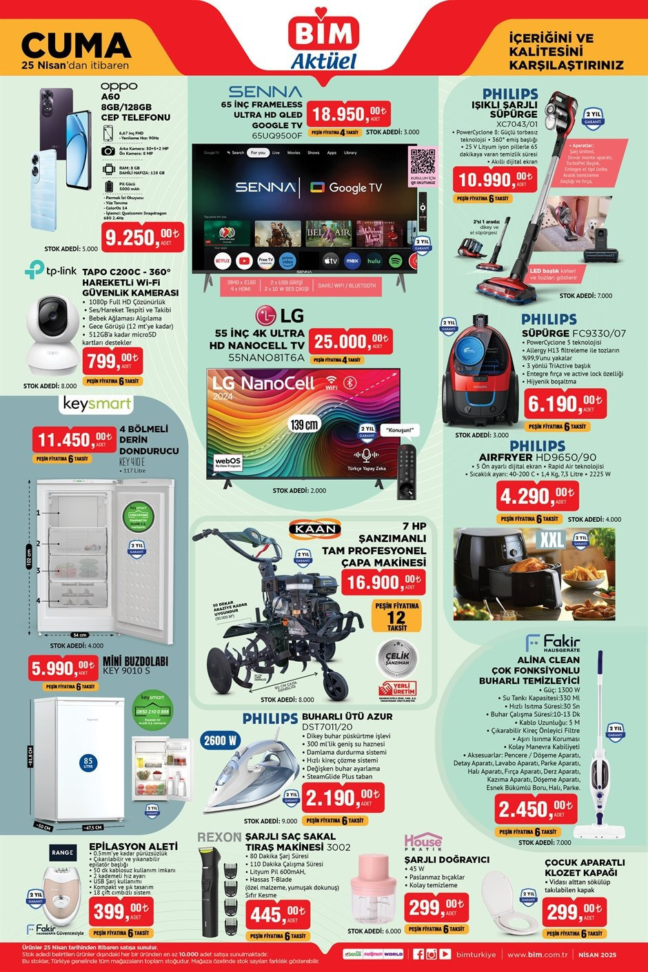 BİM AKTÜEL 25 NİSAN 2025 KATALOĞU