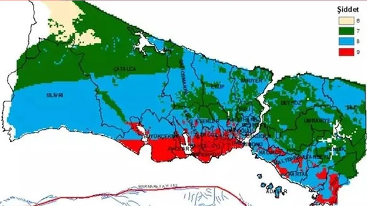 İstanbul deprem riski haritası 2025 | İstanbul’da deprem riski az ve yüksek olan ilçeler hangileri İstanbul’da fay hattı nerelerde geçiyor 2025 İşte deprem riski en az ve yüksek olan ilçeler