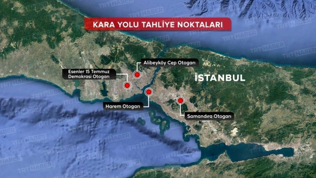 Kara Yolu Tahliye Noktaları Kara Yolu Tahliye Noktaları