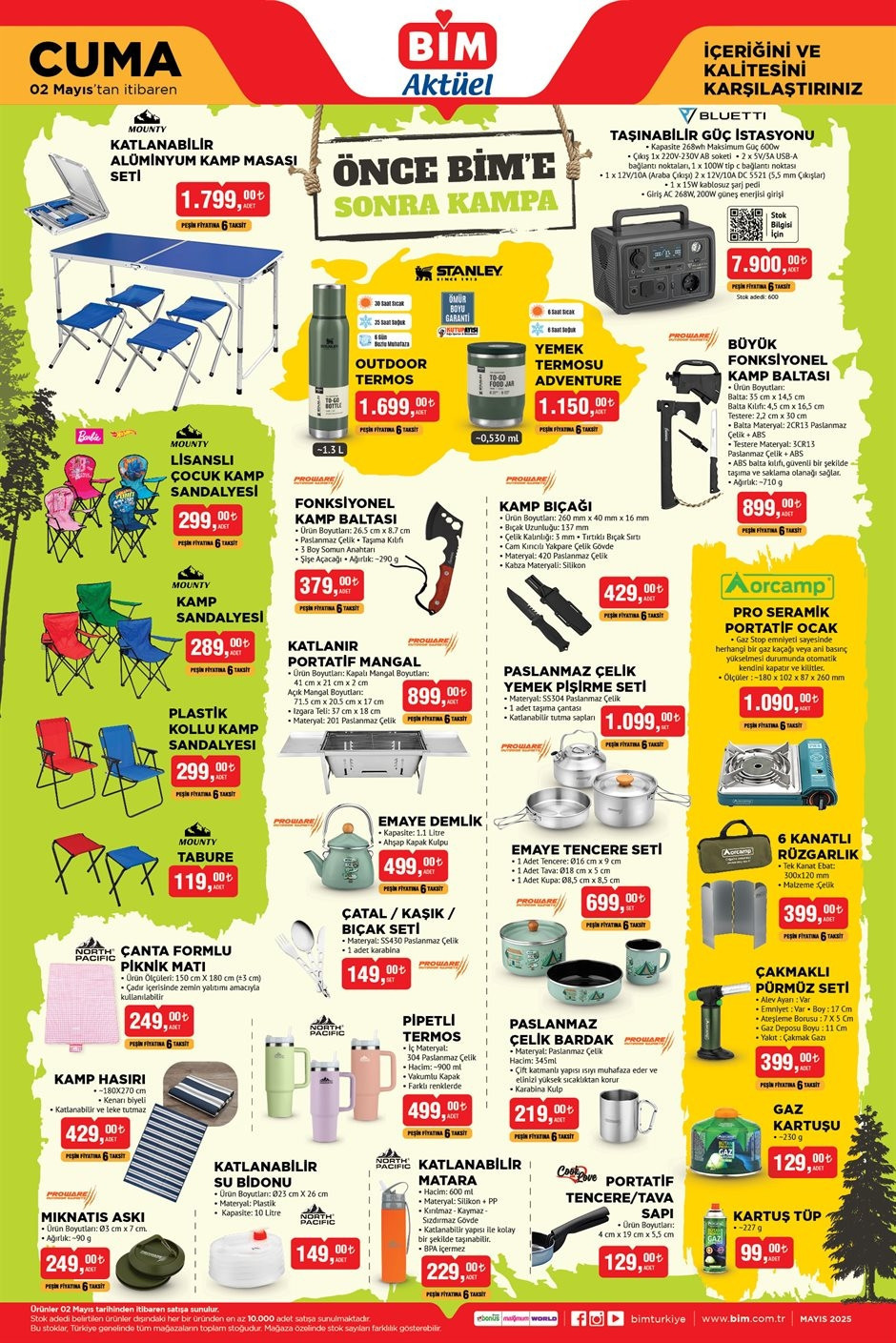 RAFLARA GELDİ BİM AKTÜEL 2 MAYIS 2025 İNDİRİMLİ ÜRÜNLER KATALOĞU || Bimde bu hafta cuma neler var 2 Mayıs bim aktüel Kamp Malzemeleri ve Aile Boyu Çadır satışa çıktı