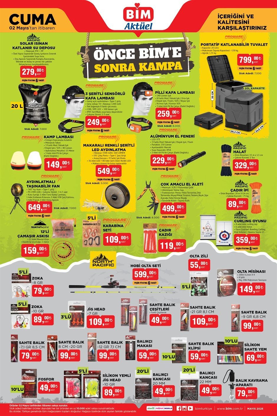 RAFLARA GELDİ BİM AKTÜEL 2 MAYIS 2025 İNDİRİMLİ ÜRÜNLER KATALOĞU || Bimde bu hafta cuma neler var 2 Mayıs bim aktüel Kamp Malzemeleri ve Aile Boyu Çadır satışa çıktı