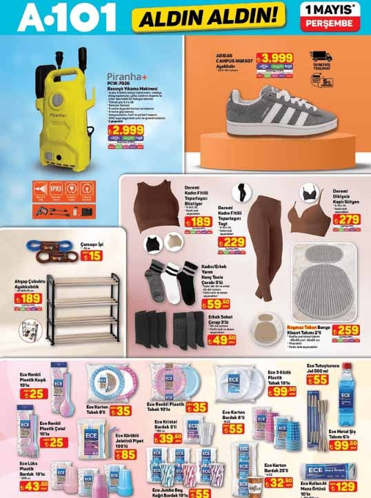 RAFLARDA A101 AKTÜEL İNDİRİMLİ ÜRÜNLER AFİŞİ 1 MAYIS PERŞEMBE 2025 || Bu hafta A101 aktüel ürünler kataloğu neler sunuyor A101 indirim broşürü, basınçlı yıkama makinesi, elektrikli bisiklet, kamp çadırı, buharlı temizleyici satışta