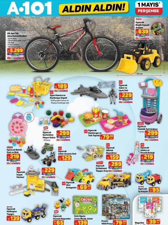 RAFLARDA A101 AKTÜEL İNDİRİMLİ ÜRÜNLER AFİŞİ 1 MAYIS PERŞEMBE 2025 || Bu hafta A101 aktüel ürünler kataloğu neler sunuyor A101 indirim broşürü, basınçlı yıkama makinesi, elektrikli bisiklet, kamp çadırı, buharlı temizleyici satışta