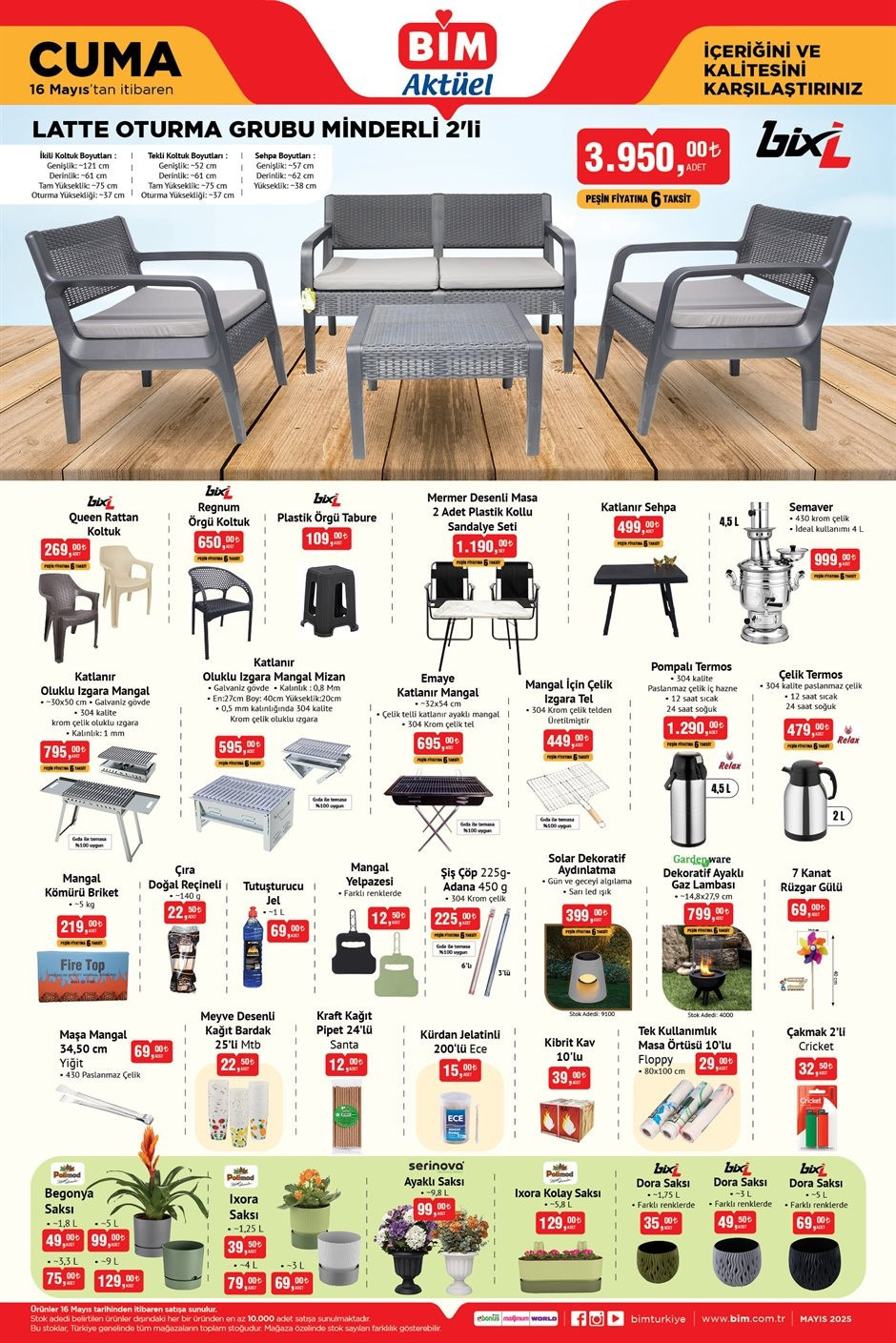 RAFLARA GELDİ YEPYENİ BİM AKTÜEL 16 MAYIS 2025 KATALOĞU- İNDİRİMLİ ÜRÜNLER 🛒📌|| Bimde bu hafta cuma neler var BİM aktüel katalog Bahçe mobilyası, Kendini Temizleyebilen Süpürge, Elektrikli Bisiklet satışa çıktı