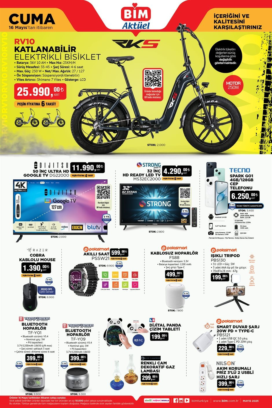 RAFLARA GELDİ YEPYENİ BİM AKTÜEL 16 MAYIS 2025 KATALOĞU- İNDİRİMLİ ÜRÜNLER 🛒📌|| Bimde bu hafta cuma neler var BİM aktüel katalog Bahçe mobilyası, Kendini Temizleyebilen Süpürge, Elektrikli Bisiklet satışa çıktı