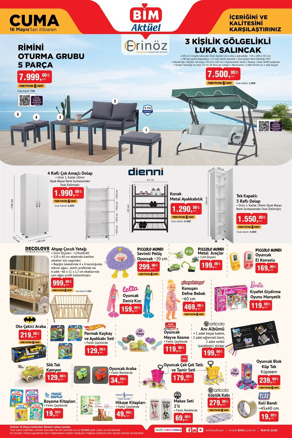 RAFLARA GELDİ YEPYENİ BİM AKTÜEL 16 MAYIS 2025 KATALOĞU- İNDİRİMLİ ÜRÜNLER 🛒📌|| Bimde bu hafta cuma neler var BİM aktüel katalog Bahçe mobilyası, Kendini Temizleyebilen Süpürge, Elektrikli Bisiklet satışa çıktı