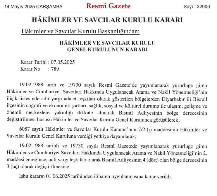 Hakimler ve Savcılar Kurulu kararları yayınlandı