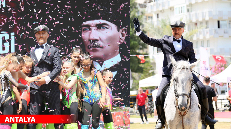 KUTLAMALARA ‘TEMSİLİ ATATÜRK’ KATILDI KUTLAMALARA ‘TEMSİLİ ATATÜRK’ KATILDI