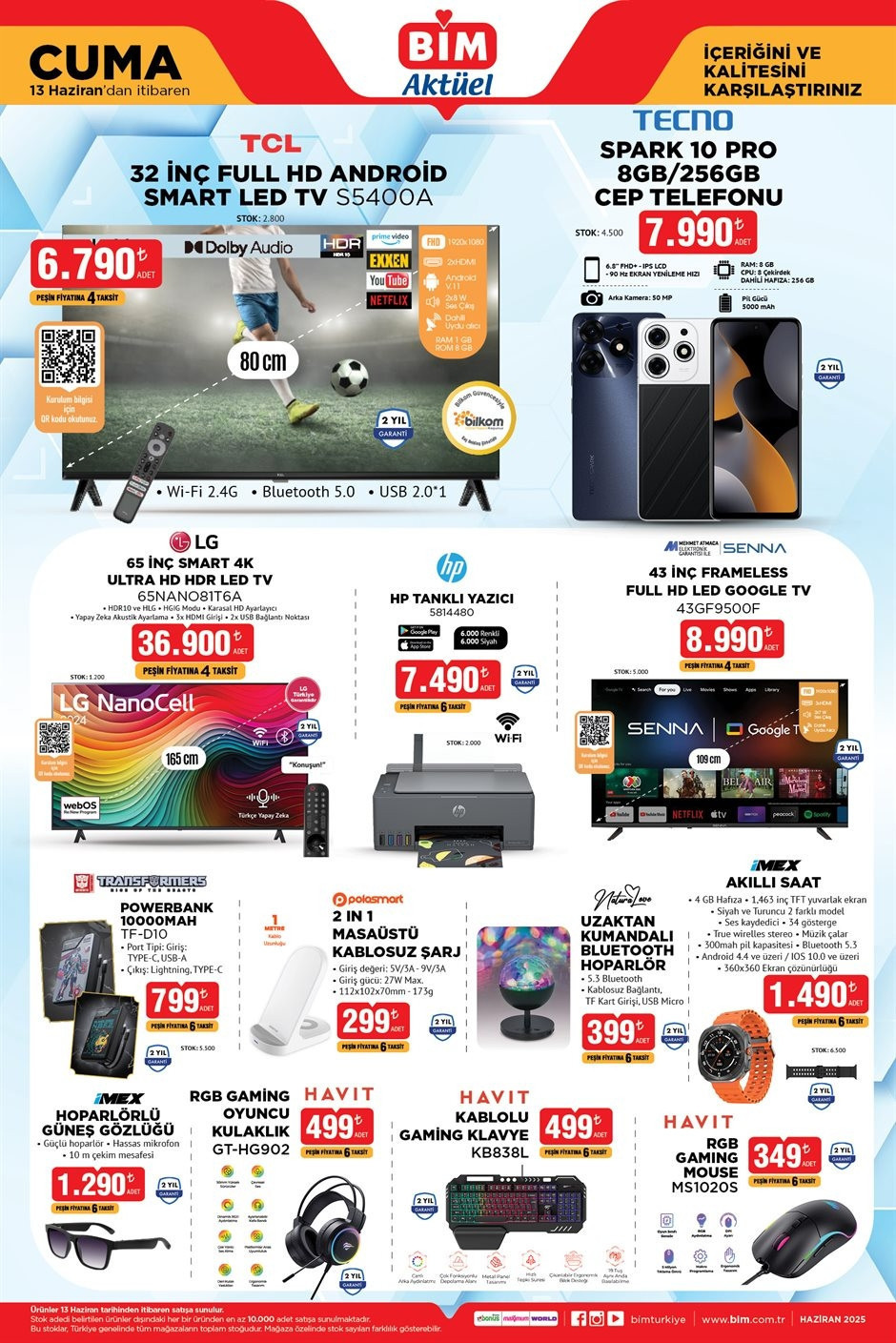 BİM AKTÜEL 13 HAZİRAN 2025