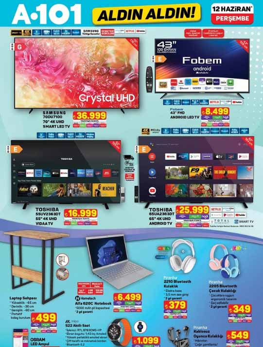 12 HAZİRAN A101 AFİŞİ YENİ İNDİRİMLİ AKTÜEL KATALOĞU 12 HAZİRAN A101 AFİŞİ YENİ İNDİRİMLİ AKTÜEL KATALOĞU