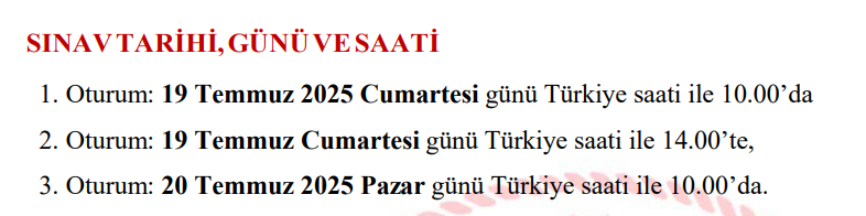 AÖL 3. DÖNEM SINAV TARİHİ, GÜNÜ VE SAATİ