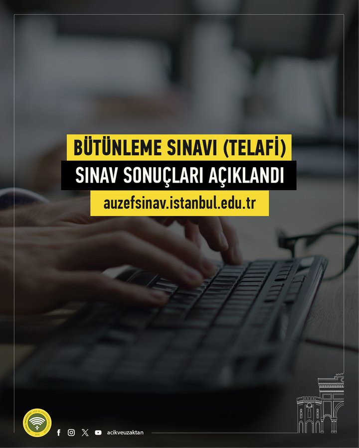AUZEF BÜTÜNLEME SINAVI SONUÇLARI AÇIKLANDI AUZEF BÜTÜNLEME SINAVI SONUÇLARI AÇIKLANDI
