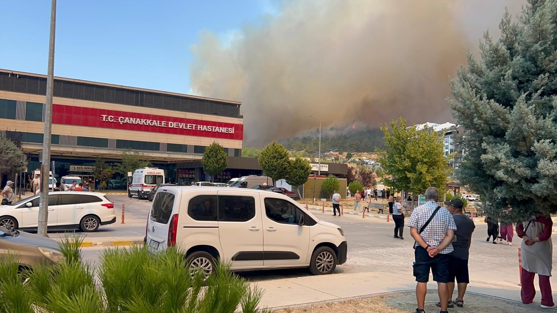 Çanakkalede alevlerle mücadele
