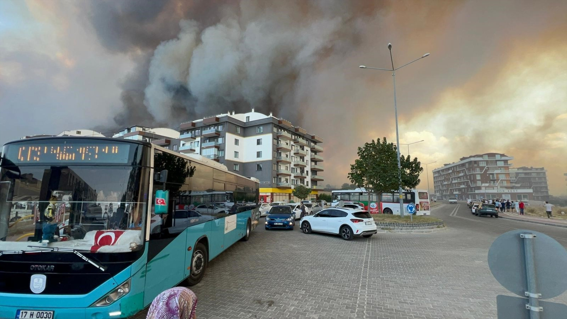 Çanakkalede alevlerle mücadele