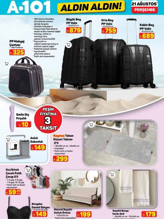 A101 AFİŞİ 21 AĞUSTOS 2025 - HAFTANIN ÜRÜNLERİ RAFLARA GELİYOR || A101 Aldın Aldın aktüel indirim kataloğu ile bu hafta neler geliyor A101 broşürü kamp sandalyesi, trambolin, overlok makinesi getiriyor...
