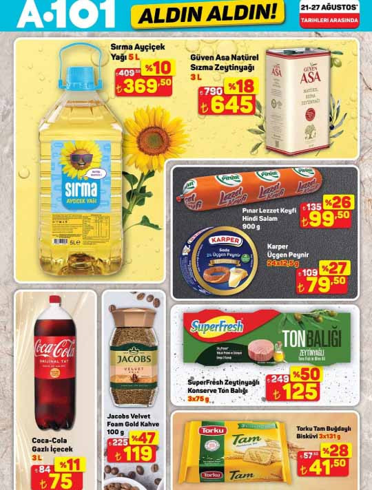 A101 AFİŞİ 21 AĞUSTOS 2025 - HAFTANIN ÜRÜNLERİ RAFLARA GELİYOR || A101 Aldın Aldın aktüel indirim kataloğu ile bu hafta neler geliyor A101 broşürü kamp sandalyesi, trambolin, overlok makinesi getiriyor...