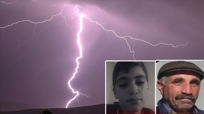 Erzurum'da yıldırım faciası: Baba ve oğlu hayatını kaybetti