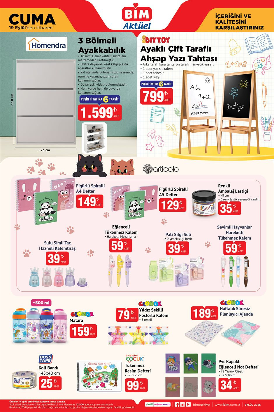 SATIŞA ÇIKTI BİM İNDİRİMLİ ÜRÜNLER AFİŞİ 19 EYLÜL 2025 KATALOĞU 🔴🛒 (RAFLARDA) || Bimde bu hafta cuma neler var Bim aktüel broşürü Para Sayma Makinesi, Kuklalı Keçeli Kitaplar, Ayaklı Çift Taraflı Ahşap Yazı Tahtası satışta