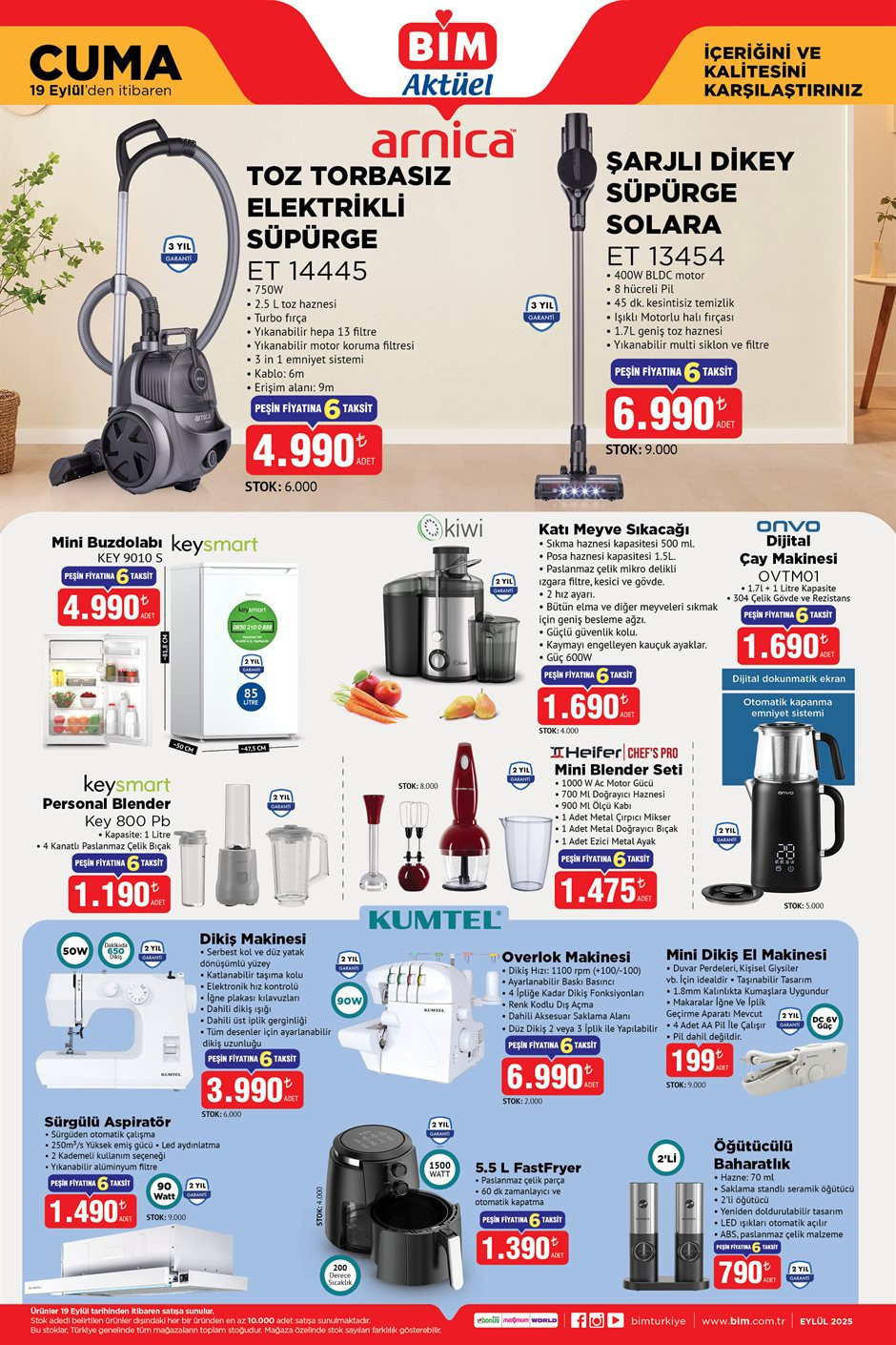 BİM AKTÜEL 19 EYLÜL 2025